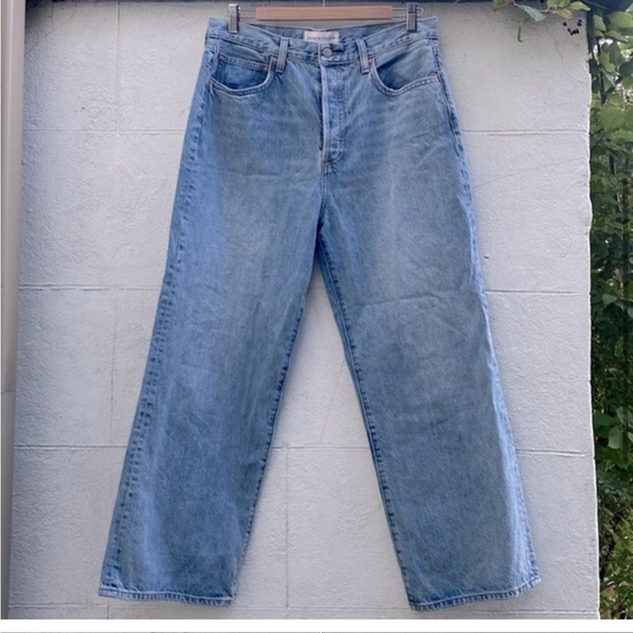 Denim Forum Farrah High Rise Wide Leg Size 28L Size 31- Euc Like New - Picture 3 of 12